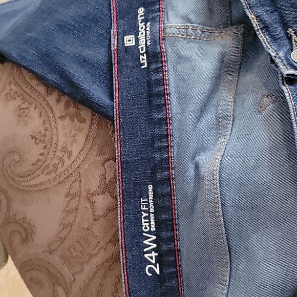 Liz Claiborne Skinny Boyfriend Jeans Sz 24W - Picture 5 of 5